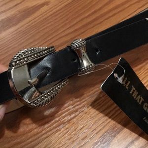 Princess Polly black western belt